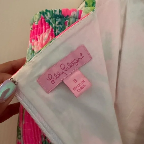 Lilly Pulitzer Pink and Green Tropical Dress - Picture 6 of 6